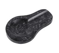 HESHIBI Marble Spoon Rest for Kitchen Stove Countertop, Marble Utensil Holder, Perfect for Spatula, Ladle, Fork (1, Dark Gray, 4 * 6.5)