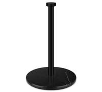 HESHIBI Paper Towel Holder Countertop with 7" Weighted Black Marble Base - Modern Free Standing Paper Roll Holder, Matte Black Stainless Steel Stand Paper Towel Holder for Kitchen and Bathroom