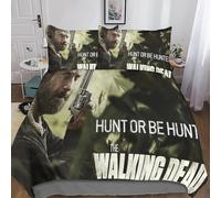 HESHS Walking Dead 3D Printed Duvet Cover Set Bedding Set,Soft Microfiber Pillowcases,Hidden Zipper Movie Role Quilt Cover Easy Care Comforter Cover for Kids Boys Girls Teens Double（200x200cm）