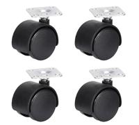 HESHUWEN Castor Wheels 4 Pcs Furniture Castor Office Chair Wheel 40mm 1.5in Swivel Wheel Castor Chair Table Furniture Replacement Roller Hardware Casters Wheels