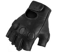 HESHUWEN Motorbike Gloves Breathable Fingerless Gloves Summer Motorcycle Gloves Motocross Gloves Retro Moto Motorbiker(2,M)