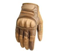HESHUWEN Motorbike Gloves Touchscreen Leather Motorcycle Gloves Motocross Moto Motorbike Pit Biker Protective Gear Racing Full Finger Glove Men(Champagne,L)