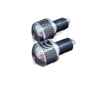 HESHUWEN Motorcycle Bar Ends 7/8" 22mm Motorcycle Aluminum Handlebar Gear Balanced Plug Slider Handle Bar End Weights Grips Cap Bar Ends Motorcycle(Silver)