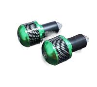 HESHUWEN Motorcycle Bar Ends 7/8" 22mm Motorcycle Aluminum Handlebar Gear Balanced Plug Slider Handle Bar End Weights Grips Cap Bar Ends Motorcycle(Green)