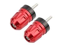 HESHUWEN Motorcycle Bar Ends Motorbike Handlebar Ends Handlebar Balance Terminal Aluminum Shock Absorption Handgrip End Plug Motorcycles Accessories Bar Ends Motorcycle(Red)