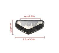 HESHUWEN Motorcycle Taillight Universal Motorcycle Tail Light 12V Motorbike Tail Light Signal Indicator Lights Motorcycle Accessories(GRAY)