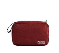 HESHUYAN Makeup Bag Men Women Hanging Cosmetic Bag Multifunction Travel Organizer Toiletry Wash Make Up Storage Pouch Beautician Folding Makeup Bag Make Up Bag(Burgundy)