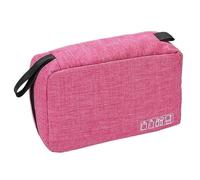 HESHUYAN Makeup Bag Mens Travel Bathroom Hanging Toiletry Bag Canvas Necessaries Bag Shaving Shower Women Beauty Cosmetic Makeup Organizer Make Up Bag(Rose)