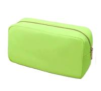HESHUYAN Makeup Bag Nylon Pouch Large Cosmetic Bag Zipper Toiletries Organizer Bag For Women Girls Gift Makeup Pouch Make Up Bag(Fluorescent green,M)