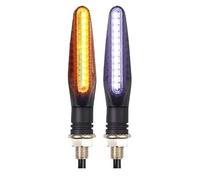 HESHUYAN Motorbike Indicator 2/4pcs Motorcycle Turn Signals Light 12 * 335SMD Flowing Water Blinker Flashing Indicator Bendable 12V Flashing Lights(2pcs DRL)