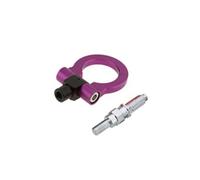 HESHUYAN Towing Eye Car Styling Trailer Hooks Sticker Decoration Auto Rear Front Simulation Racing Ring Vehicle Towing Hook(Purple)