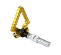 HESHUYAN Towing Eye Racing Billet Aluminum Front Rear Auto Triangle Ring Trailer Tow Hook Kit Towing Bars For Car(Gold)