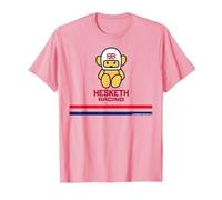 Hesketh Racing Logo World Champion Team Stripes Retro Mascot T-Shirt, Men, Pink, XX-Large