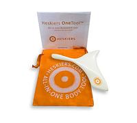 Heskiers OneTool - All-in-One Self Massager, Ergonomic Massage Tool for Fascia Release and Recovery, Personal Massager, Hand Held Massager for Sore Muscles, Helps Ease Physical Tension, White