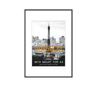 Hesmor 40x60cm Picture Frame Black Photo Frame Aluminum Acrylic Certificate Frames, Poster Frames for Wall Mounting, Single Poster Frame with Mat for Portrait, Printing, Landscape