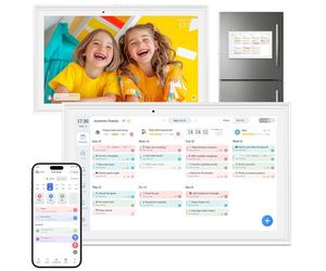 Hesmor Digital Calendar for Fridge, 15.6" Touch Screen Electronic Calendar - Wall/Desk Mountable | Family Chore Chart, Cloud Photo Frame & Art Gallery, Sync with Google/iCloud