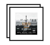 Hesmor Picture Frame 12 x 12 Inch Photo Frame Aluminum Acrylic Certificate Frames, Poster Frames for Wall Mounting, Poster Frame with Mat for Portrait, Printing, Landscape, Pack of 2