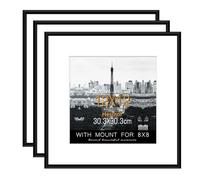 Hesmor Picture Frame 12 x 12 Inch Photo Frame Aluminum Acrylic Certificate Frames, Poster Frames for Wall Mounting, Poster Frame with Mat for Portrait, Printing, Landscape, Pack of 3