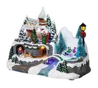 HESPERIDE Santa Louisa Farmhouse White Light-Up Christmas Village Sculpture