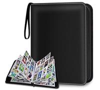 HESPLUS 900 Pockets Trading Card Album Folder, Baseball Card Binder with Sleeves, Collectible Trading Album for Baseball Cards, Trading Cards, Football Cards, MTG, TCG, Game Cards, Sports Cards -Black