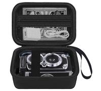 HESPLUS Camera Case for CHUZHAO Vintage Mini Digital Camera, Shockproof Storage Case with Elastic Straps & Mesh Pocket, Compatible with Portable TLR Style Retro Compact Small Camera (Case Only)