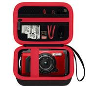 HESPLUS Camera Case for Olympus Tough TG-7 / OM System TG-6 / TG-5 / TG-4 Waterproof Digital Camera - Blackred (CASE ONLY)