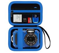 HESPLUS Carrying Case for Kodak PIXPRO WPZ2 Rugged Waterproof Digital Camera, Underwater 1080P Full HD Photography Camera Case with Mesh Pocket for USB Cable, Battery & Adapter, BlackBlue (Case Only)