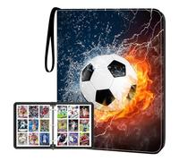 HESPLUS Trading Card Binder with Sleeve, 900 Pockets, Soccer Card Binder, Sports Cards Storage Organizer, Football Baseball Game Trading Cards Collector Album