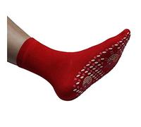 Hesrisy Self Heating Magnetic Tourmaline Therapy Health Socks Infrared Foot Pain,Unisex Self Heating Magnetic Health Care Socks Tourmaline Magnetic Therapy Comfortable Massage Socks,Red,One Size