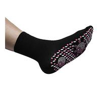Hesrisy Self Heating Magnetic Tourmaline Therapy Health Socks Infrared Foot Pain,Unisex Self Heating Magnetic Health Care Socks Tourmaline Magnetic Therapy Comfortable Massage Socks, Black, One Size