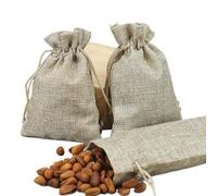 Hessian bags 10/20/50pcs Drawstring Linen Gift Bags Christmas Halloween Wedding Birthday Party Candy Box Chocolate Wrapping Jute Burlap Bags(20x25cm,20pcs)
