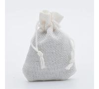 Hessian bags 5pcs Multisize Jute Burlap Linen Drawstring Bag Christmas Halloween Gift Bags Wedding Birthday Party Candy Chocolate Packing Bag(White,20X30CM_LINEN BAG)
