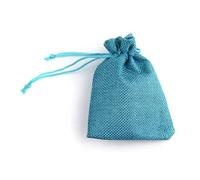 Hessian Bags Drawstring, Burlap Hessian Bags Drawstring Pouches Multicolor 13.5x9.5cm 50 Pcs(Blue)