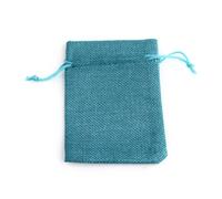 Hessian Bags Drawstring, Hessian Burlap Drawstring Gift Bags Multicolor 13.5x9.5cm 50pcs(Dark Cyan)
