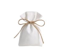 Hessian Bags,Little Gift Bags 50Pcs Drawstring Cotton Burlap Bag Jute Gift Bags Multi Size Jewelry Packaging Wedding Bags Small Candy Bag Can Custom Logo(White,1 count (Pack of 1)1)