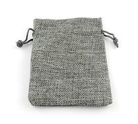 Hessian Bags,Little Gift Bags Burlap Packing Pouches Drawstring Bags Paper Price Tags and Hemp Cord Twine String Fit use for Jewelry Making Jewelry Display(Grey)