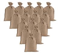 Hessian Bags, Natural Jute Potato Storage Sacks, Brown, 30x50 cm, 15 Pack