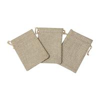Hessian Bags, Small Hessian Bags 100pcs 4x6inch 10x15cm Natural Color Jute Drawstring burlap bags Gift Candy Jewelry phone Packing Pouches for Storage/Wedding