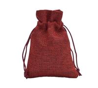 Hessian Bags with Drawstring 50 pcs Drawstring Hessian Gift Bags Multicolor Multiple Sizes For Wedding Party Birthday(Red,7x9cm-2.7x3.5in)