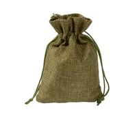 Hessian Bags with Drawstring 50 pcs Drawstring Hessian Gift Bags Multicolor Multiple Sizes For Wedding Party Birthday(Green,13x18cm-5.1x7.1in)