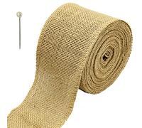 Hessian Burlap Ribbon Roll - Natural Rustic Jute Linen Craft Band for Gift Wrapping and Crafts (8CM*10M)