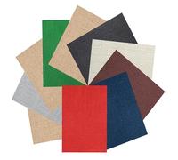 Hessian Jute Burlap Material 6 Pcs Crafts Fabric Bundle A3 Sheets - 3 x Natural 3 x Mixed Colours. School Projects or Decorative Home Décor