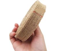 Hessian Natural Burlap Fabric Roll 25/30/40/50/60mm Jute Ribbon for Wrapping Craft Projects Wedding Home Decor(Width 25mm,5meters)