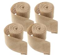 Hessian Ribbon, 4 Pack Burlap Ribbon 4.5m Brown Ribbons for Gift Wrapping Vintage 4cm Wide Jute Ribbons for DIY Craft and Decorations