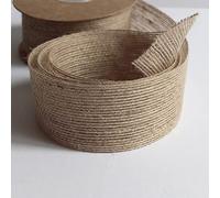 Hessian Ribbon 40mm Wide, Jute Burlap Natural Rustic Ribbon for Crafts Wedding Decorations and Gift Wrap (per 3mt Length)