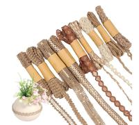 Hessian Ribbon for Crafts - 9 Rolls of Decorative Cord and Trim | Rustic Canvas Ribbon, for Holidays Decorations Wreath Gift Wrapping