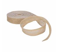 Hessian Ribbon Perfect for Crafting Gift Wrapping Cake Decoration Burlap Fabric Ribbon Natural Texture - Jute Ribbon for Rustic Vintage Look Hessian Roll 80mm X 10m