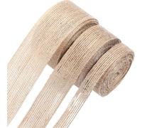 Hessian Ribbon Roll 1-10 Meter 1cm-4cm Natural Vintage Jute Burlap Ribbon for Weddings Belt Strap Floristry Party Christmas Decoration(Width2.5cm x 1m)