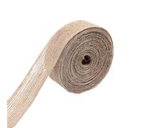 Hessian Ribbon Roll 1-10M 6mm-65mm Natural Vintage Jute Burlap Ribbon for Weddings Belt Strap Floristry Party Decoration DIY(2.5cm x 1meters)