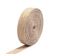 Hessian Ribbon Roll 1-10M Jute Burlap Ribbon Vintage Plain Linen Fabric for Weddings Party Decoration DIY Bouquet Packaging(Width 1.5cm 10M)